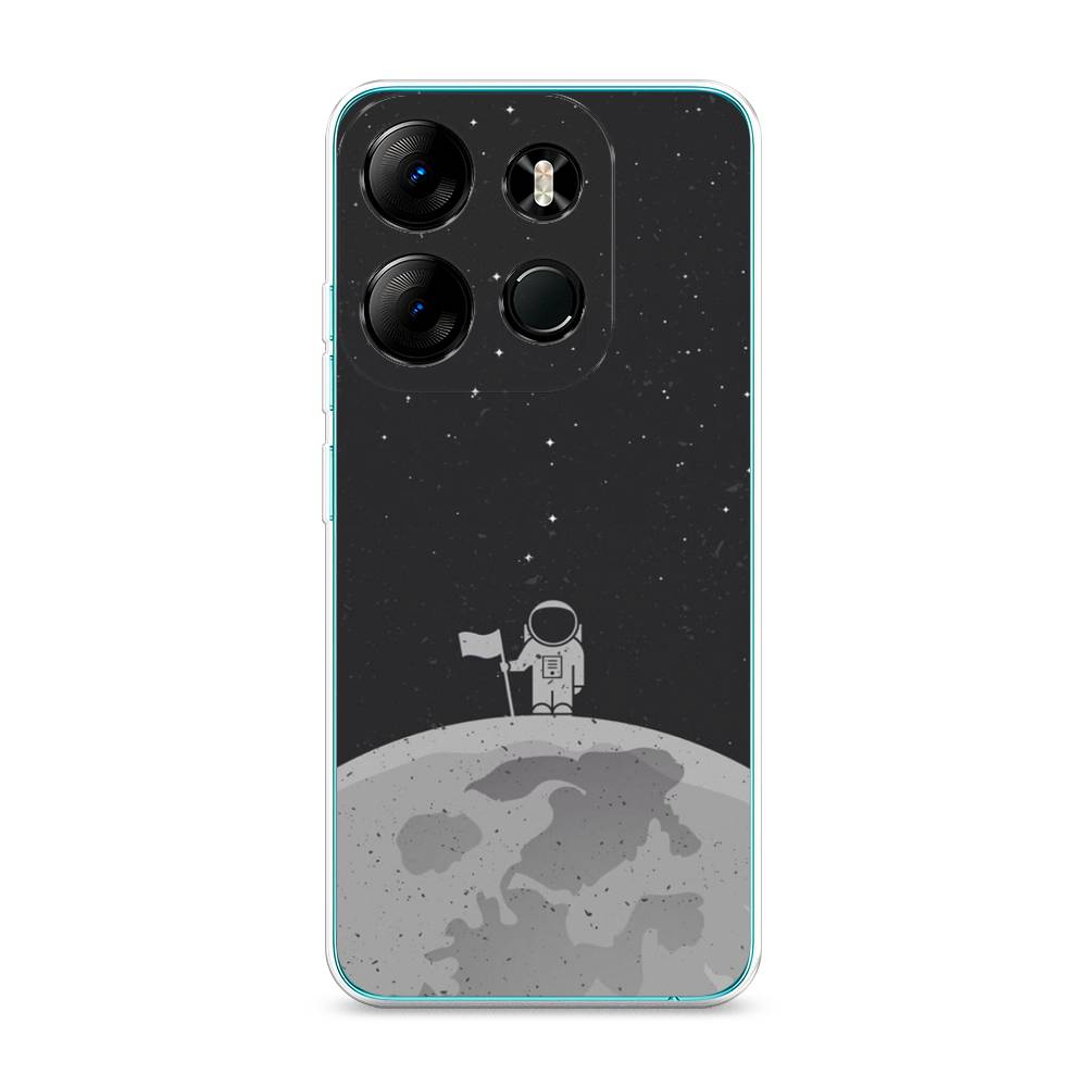 

Чехол Awog на Tecno Pop 7 Pro "Первый на Луне", Черный, 303450-4