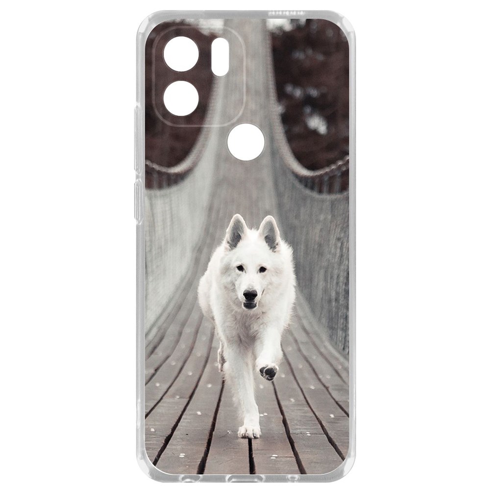

Чехол-накладка Krutoff Clear Case Пес на мосту для Xiaomi Poco C51, Прозрачный