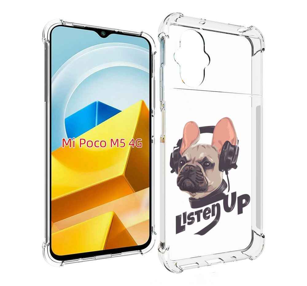 

Чехол MyPads Tocco для Xiaomi M5 бульдог-слушает-музыку, Прозрачный, Tocco