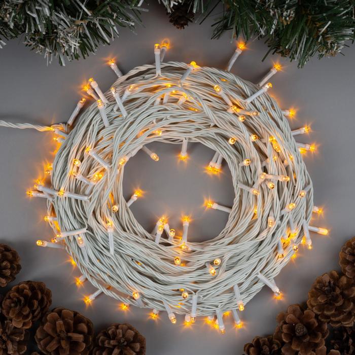 

Световая гирлянда новогодняя Luazon Lighting Нить 3556824 20 м желтый, Нить