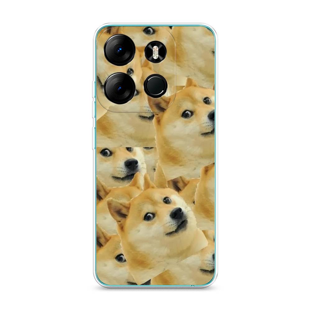 

Чехол Awog на Tecno Pop 7 Pro "Собака-подозревака фон", Желтый;черный, 303450-9