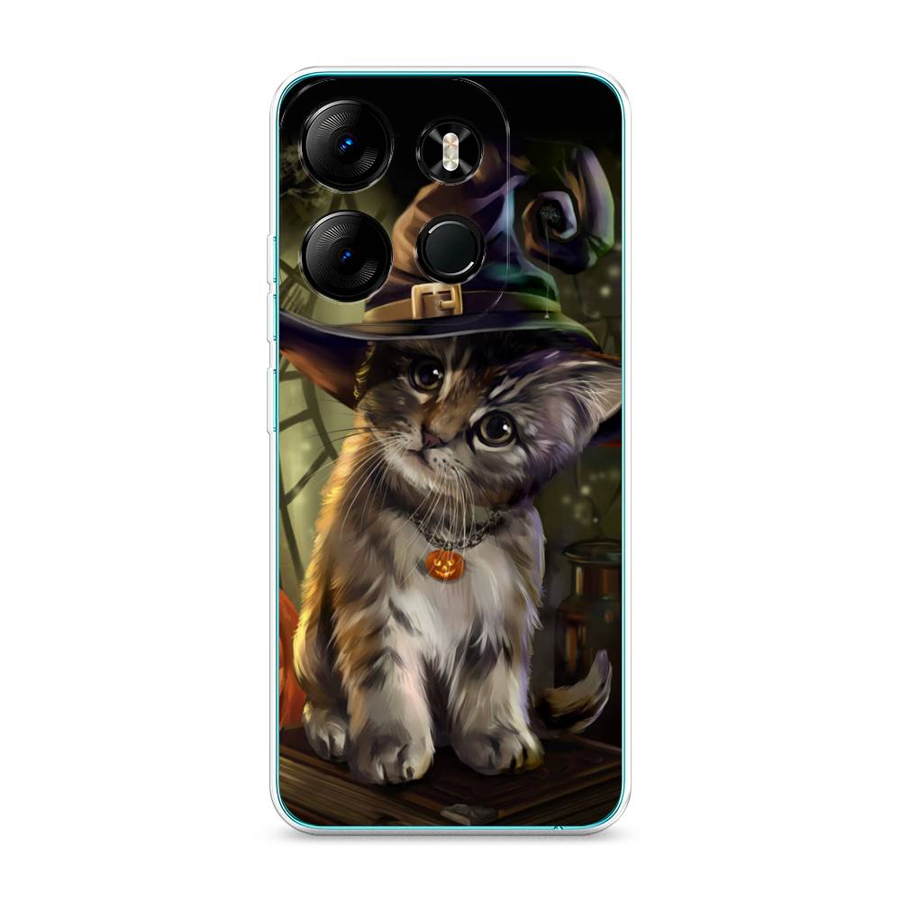 

Чехол Awog на Tecno Pop 7 Pro "Кот на Хэллоуин", Зеленый;серый, 303450-2