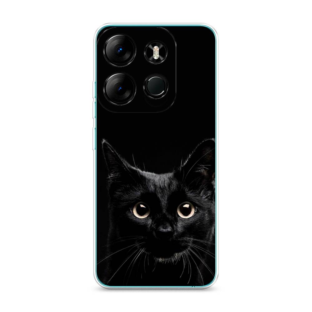 

Чехол Awog на Tecno Pop 7 Pro "Добрый кот", Черный, 303450-1