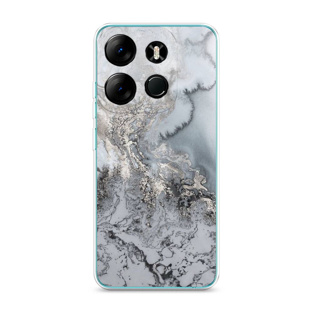 

Чехол Awog на Tecno Pop 7 Pro "Морозная лавина серая", Серый;серебристый, 303450-3