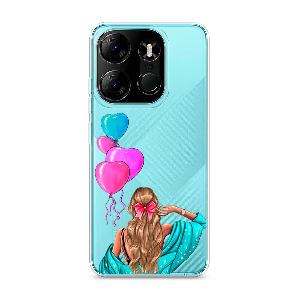 

Чехол Awog на Tecno Pop 7 Pro "День Рождения", Голубой;розовый;бежевый, 303450-7