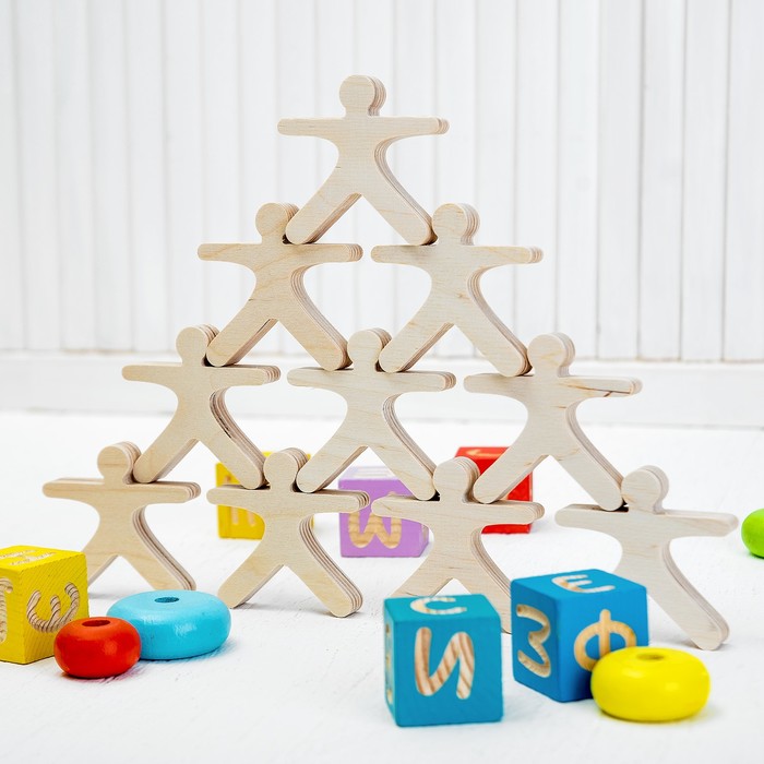 Развивающая игрушка Балансир «Физкультурники», 10 элементов развивающая игрушка свсд пирамидка большая