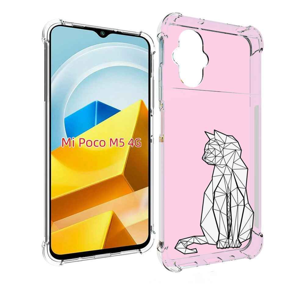 

Чехол MyPads Tocco для Xiaomi M5 белый котик с гранями, Прозрачный, Tocco