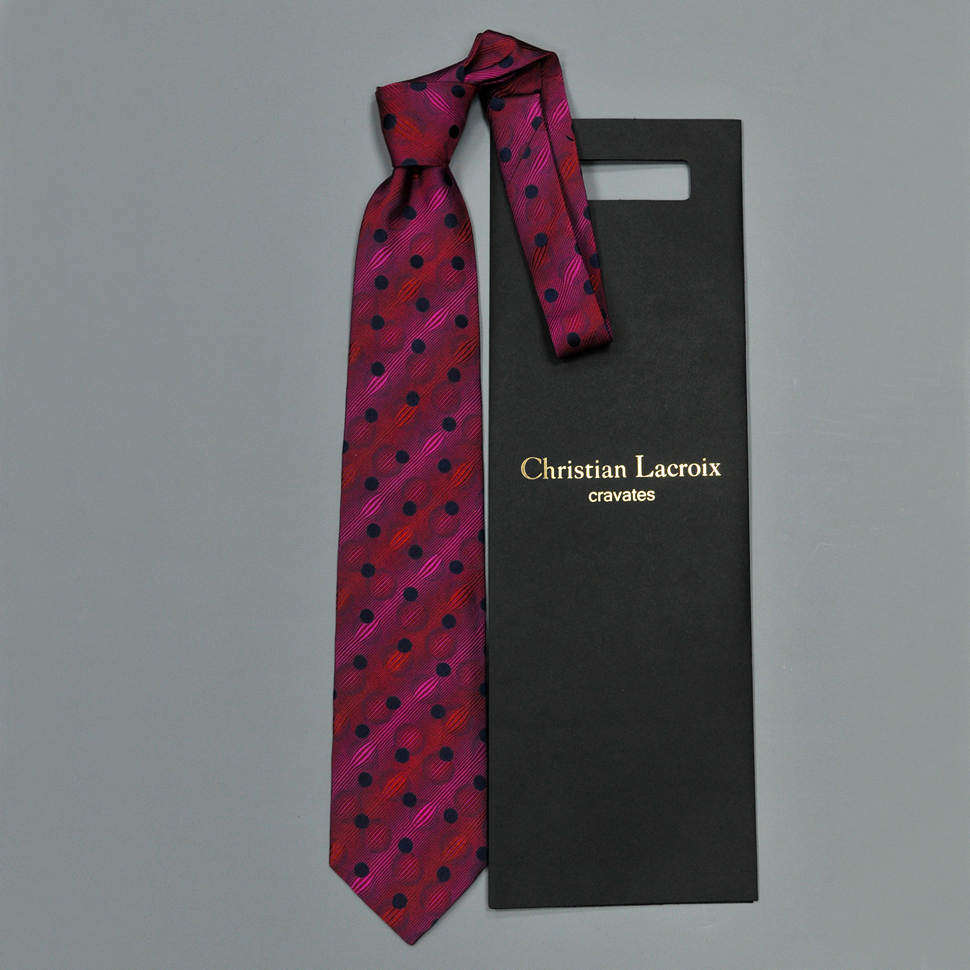 

Галстук мужской Christian Lacroix 836226 бордовый/красный/черный/фуксия, 836226