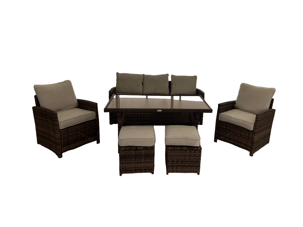 Комплект мебели ZOYA из искусственного ротанга коричневый