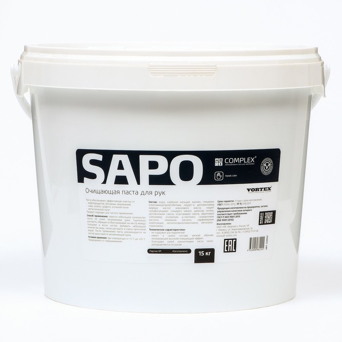 

Очищающая паста для рук Complex SAPO с увлажняющим эффектом 15кг/12л