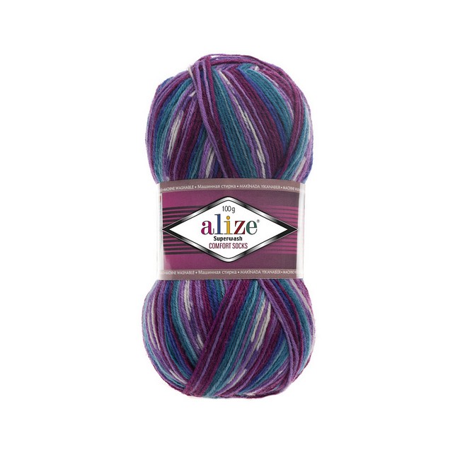 

Пряжа ALIZE Superwash Comfort Socks 5 шт. в упак. цвет 4412 ALIZE-SUPERWASH.COMF., Разноцветный