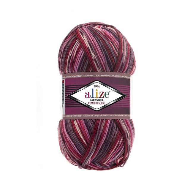 

Пряжа ALIZE Superwash Comfort Socks 5 шт. в упак. цвет 2698 ALIZE-SUPERWASH.COMF., Бордовый