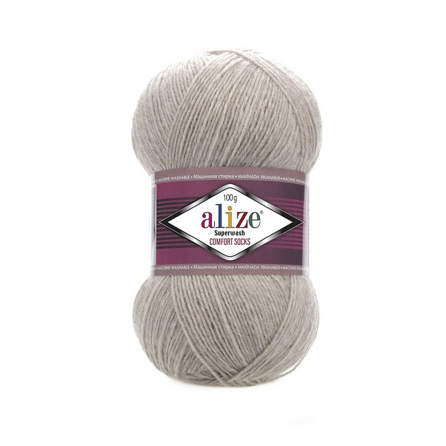 

Пряжа ALIZE Superwash Comfort Socks 5 шт. в упак. цвет 152 бежевый меланж ALIZE-S