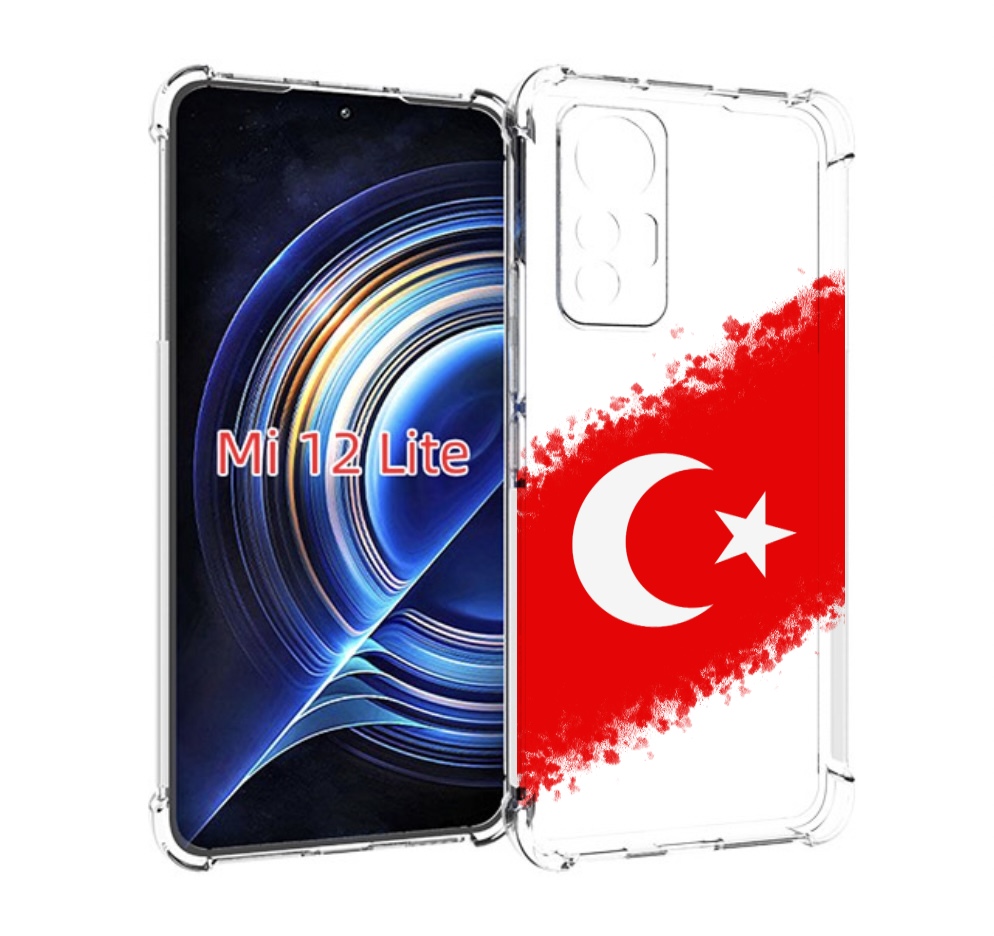 

Чехол MyPads флаг Турции для Xiaomi 12 Lite, Прозрачный, Tocco
