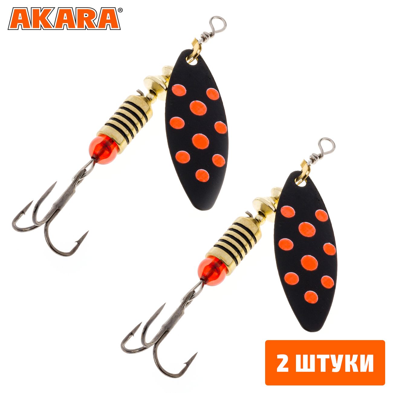 

Блесна вращающаяся Akara Action Series Long 0 3 гр. A 8 (2 Штуки), Long 0