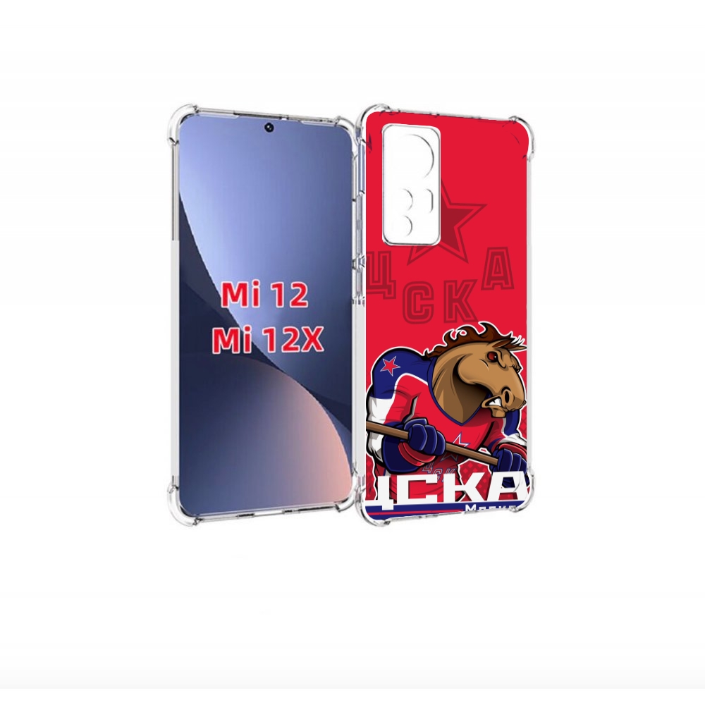 

Чехол бампер MyPads хк цска мужской для Xiaomi 12., Прозрачный, Tocco