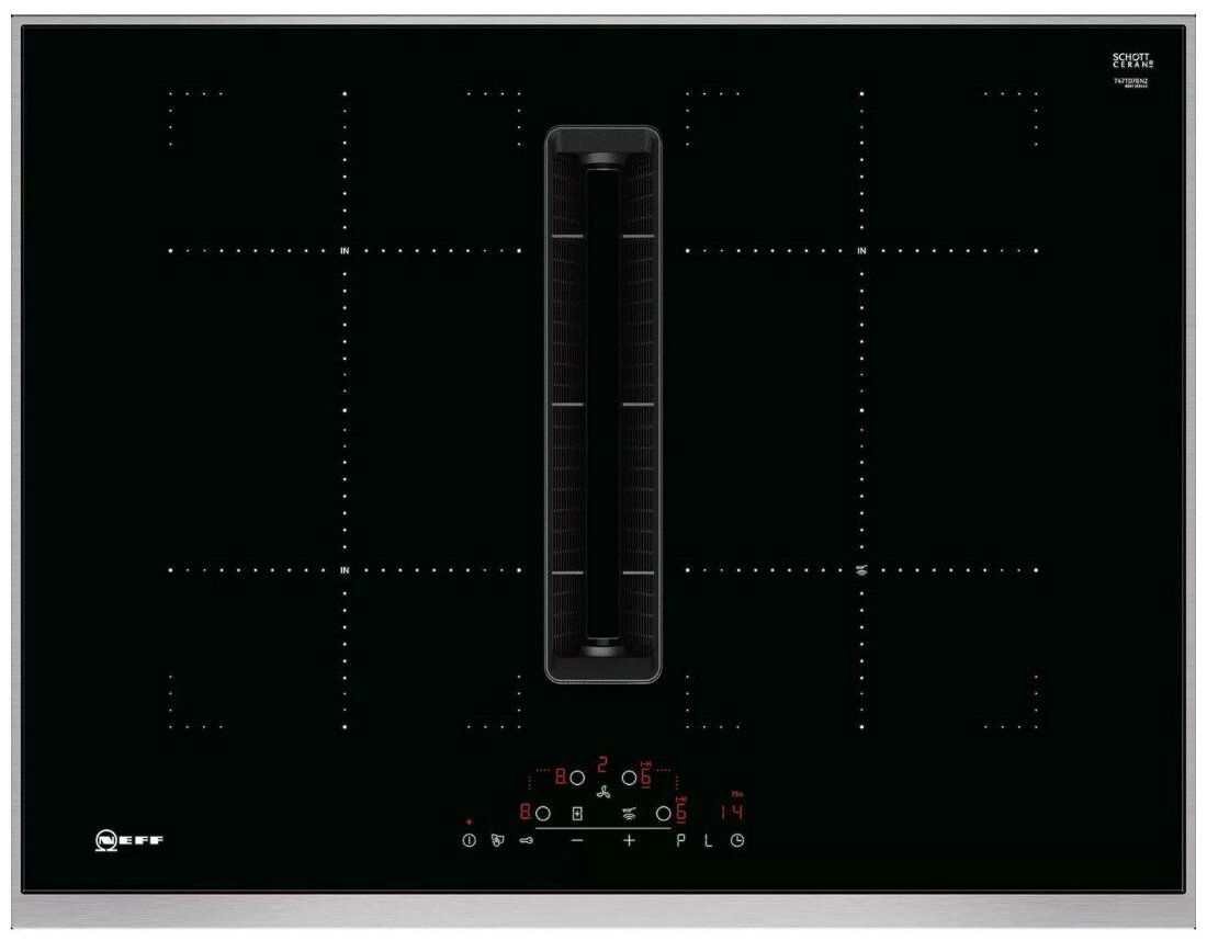 

Встраиваемая варочная панель индукционная Neff T47TD7BN2 черный, T47TD7BN2