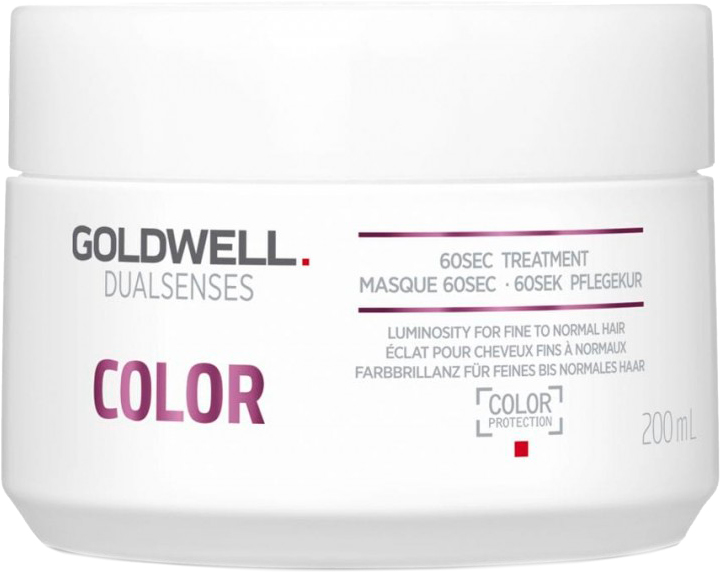 Уход за 60 секунд для блеска окрашенных волос  Goldwell DS COL 200 мл интенсивный уход за 60 секунд для осветленных волос goldwell ds bl