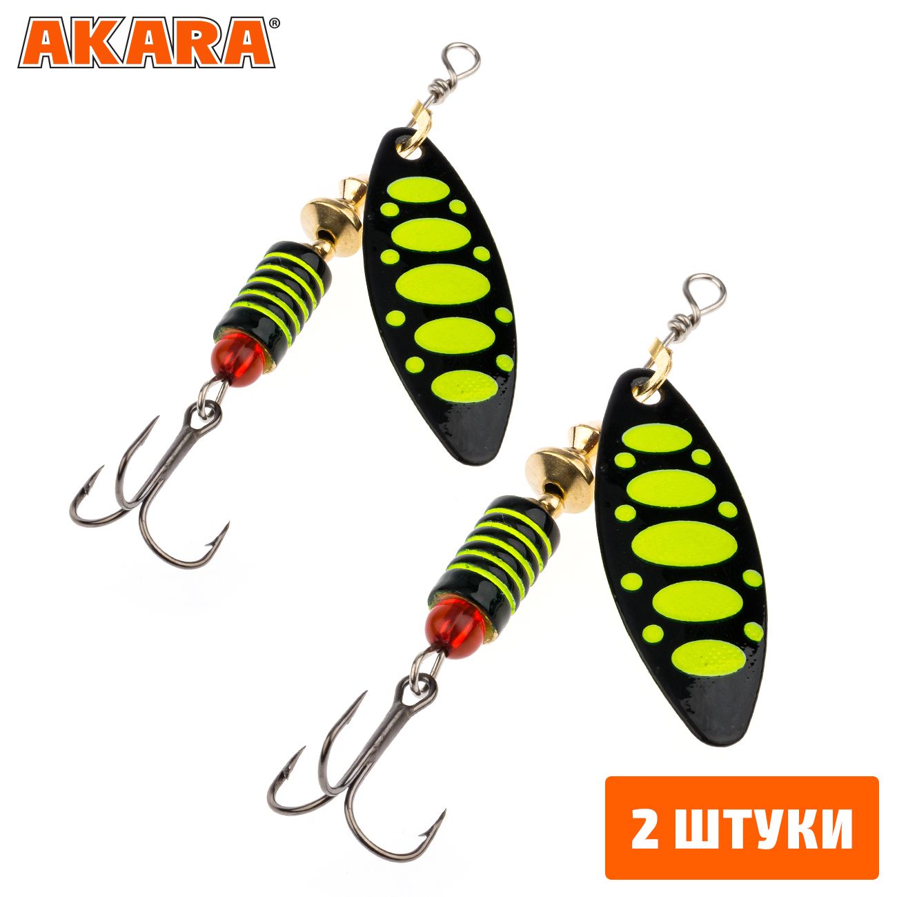 

Блесна вращающаяся Akara Action Series Long 0 3 гр. A34 (2 Штуки), Long 0