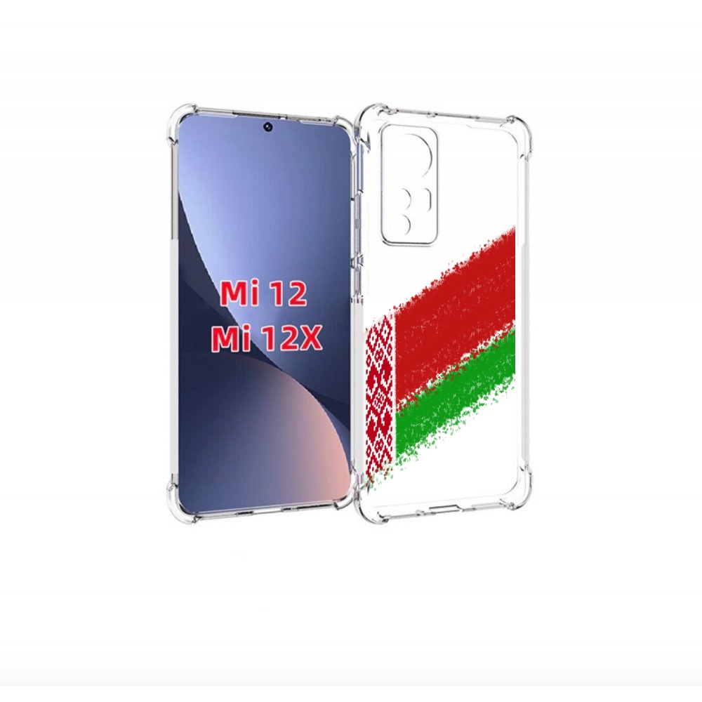 

Чехол бампер MyPads флаг Белорусии мужской для Xiaomi 12., Прозрачный, Tocco
