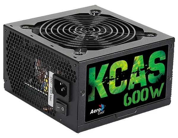 

Блок питания AeroCool KCAS-600 PLUS 600W, Черный, KCAS-600 PLUS
