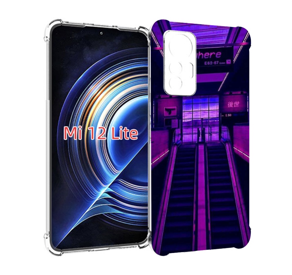 

Чехол MyPads фиолетовый эскалатор для Xiaomi 12 Lite, Прозрачный, Tocco
