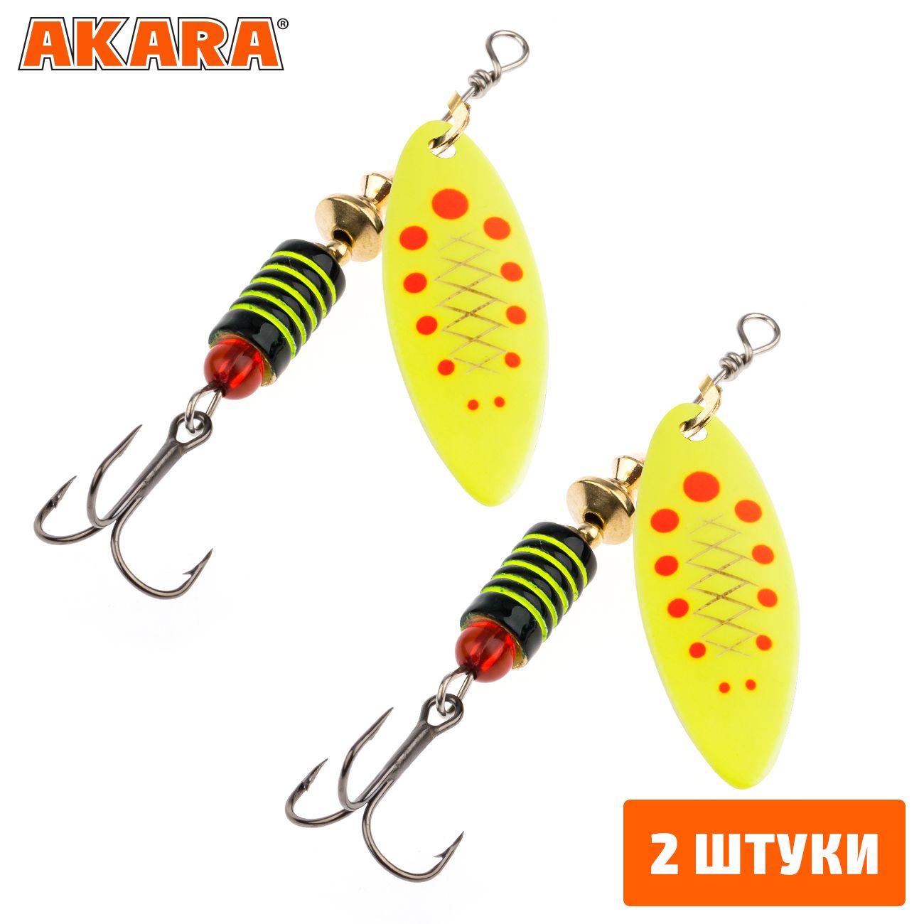 

Блесна вращающаяся Akara Action Series Long 0 3 гр. A 9 (2 Штуки), Long 0