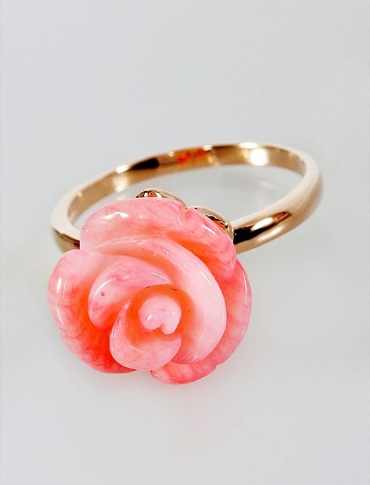 

Кольцо из бижутерного сплава р.19 Lotus Jewelry 3037R-13co, коралл, 3037R-13co