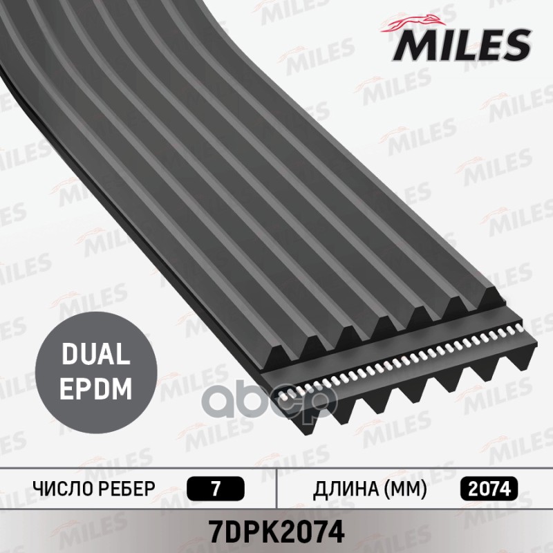 

Ремень Ручейковый Miles 7dpk2074 Miles арт. 7DPK2074