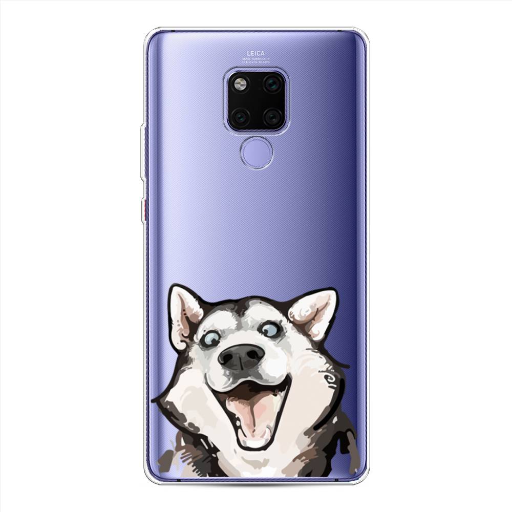 

Чехол Awog на Huawei Mate 20X "Радостный хаски", Белый;голубой;черный, 66950-1