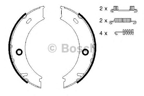 Тормозные колодки Bosch стояночного тормоза для Mercedes-Benz Sprinter 1996- 986487611