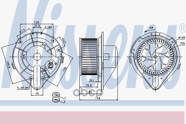 фото Вентилятор отопителя nissens 87064