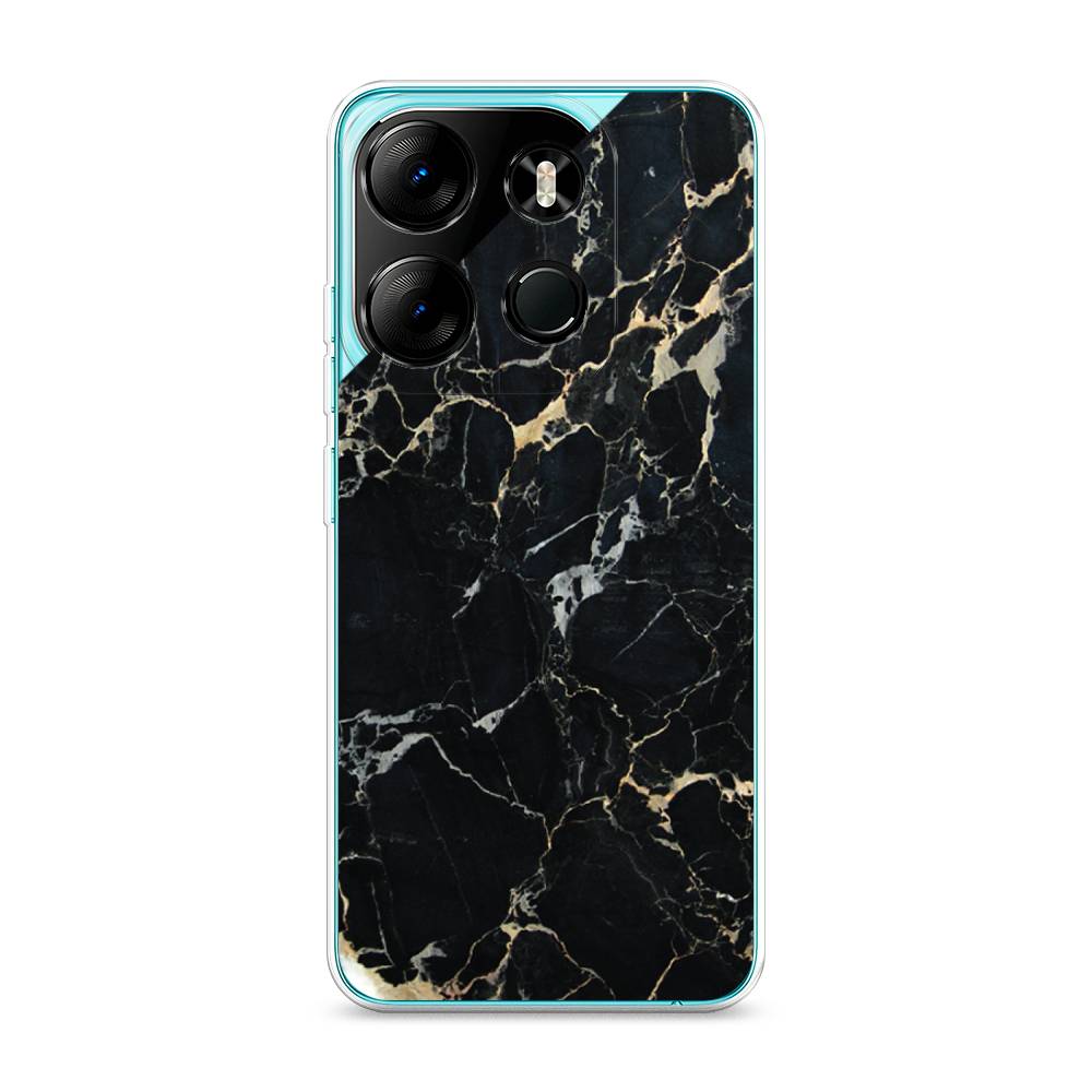 

Чехол Awog на Tecno Pop 7 Pro "Черный мрамор уголок", Черный;золотистый, 303450-3