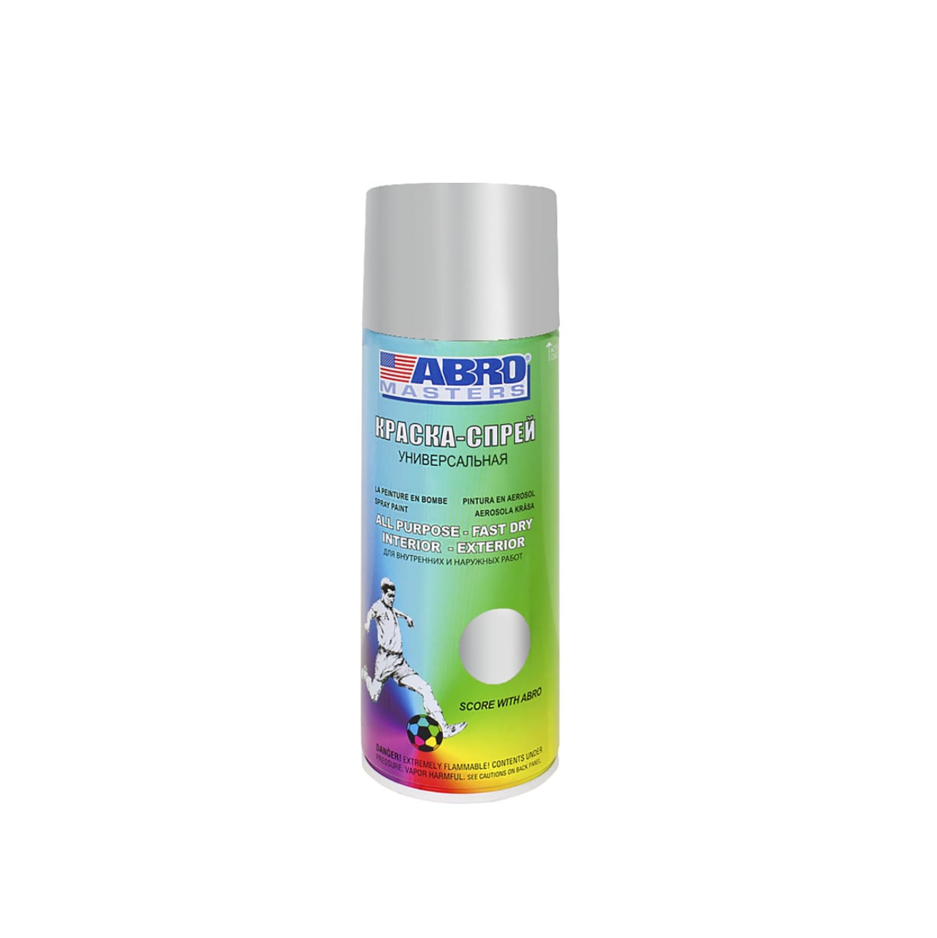 ABRO Краска-спрей Алюминий стандарт ABRO MASTERS (473мл) (ABRO)