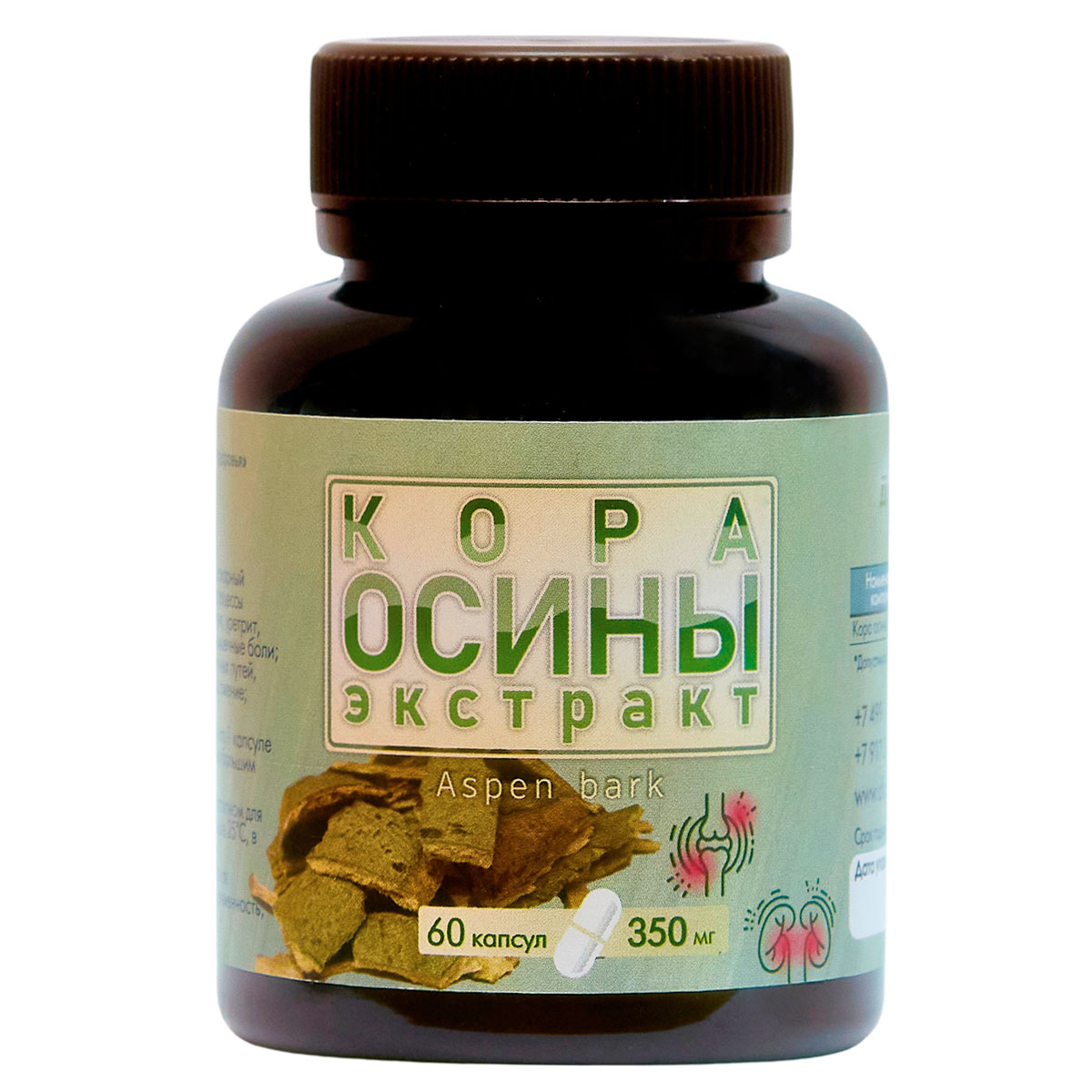 Кора осины в капсулах Для ЗДОРОВЬЯ 60 шт