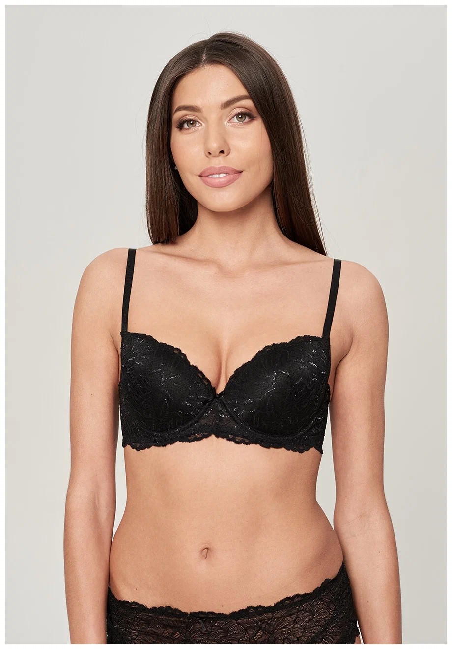 

Бюстгальтер женский Sensera 0120261043Orchid черный 75В, 0120261043Orchid