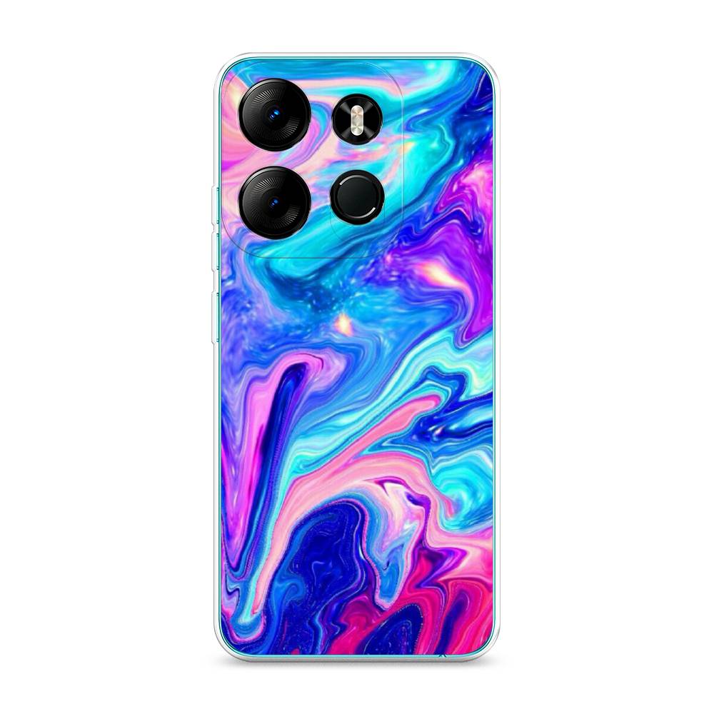 

Чехол Awog на Tecno Pop 7 Pro "Потеки краски", Розовый, 303450-10