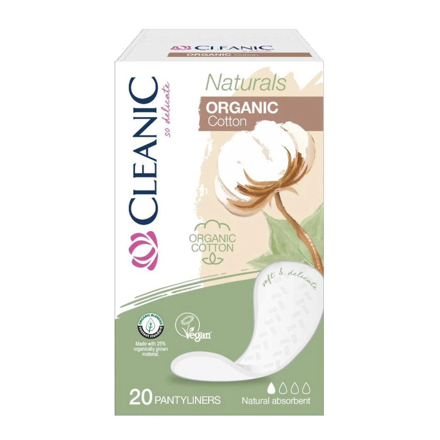 Прокладки Cleanic Naturals Organic Cotton ежедневные гигиенические, 20 шт