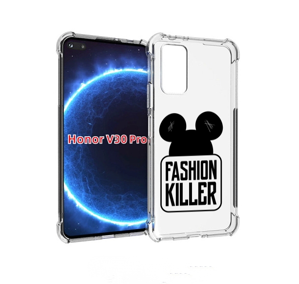 

Чехол бампер MyPads силуэт-микки-мауса для Honor V30 Pro, Прозрачный, Tocco