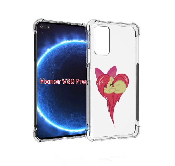 

Чехол бампер MyPads сердце-из-пони для Honor V30 Pro, Прозрачный, Tocco
