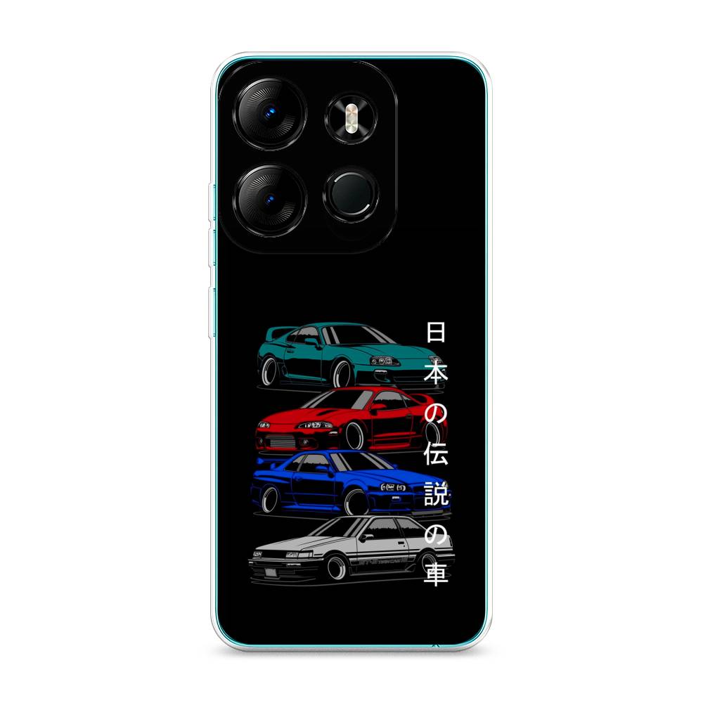 

Чехол Awog на Tecno Pop 7 Pro "JDM Legend cars", Зеленый;красный;синий, 303450-5