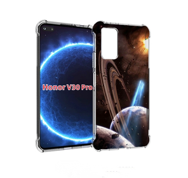 

Чехол бампер MyPads сатурн в космосе для Honor V30 Pro, Прозрачный, Tocco