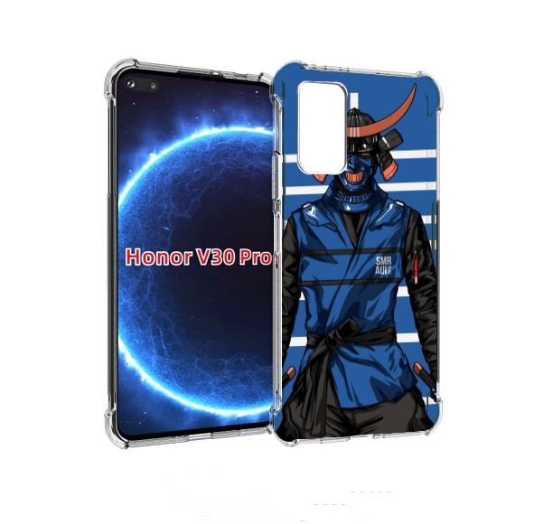 

Чехол бампер MyPads самурай в синей форме для Honor V30 P, Прозрачный, Tocco