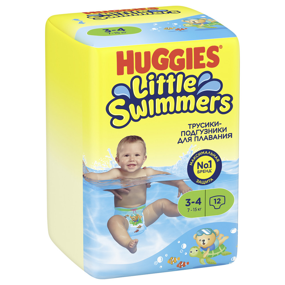 

Подгузники-трусики Huggies Little Swimmers для плавания 7-15 кг, 3-4 размер, 12 шт