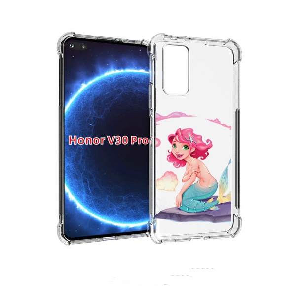 

Чехол бампер MyPads русалочка для Honor V30 Pro, Прозрачный, Tocco