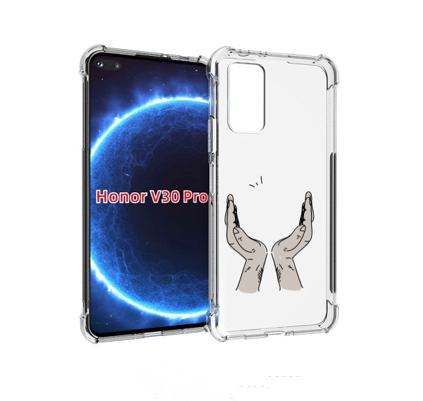 

Чехол бампер MyPads руки-тянутся-к-небу для Honor V30 Pro, Прозрачный, Tocco