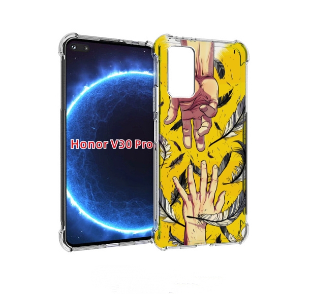

Чехол бампер MyPads рука-в-руку для Honor V30 Pro, Прозрачный, Tocco