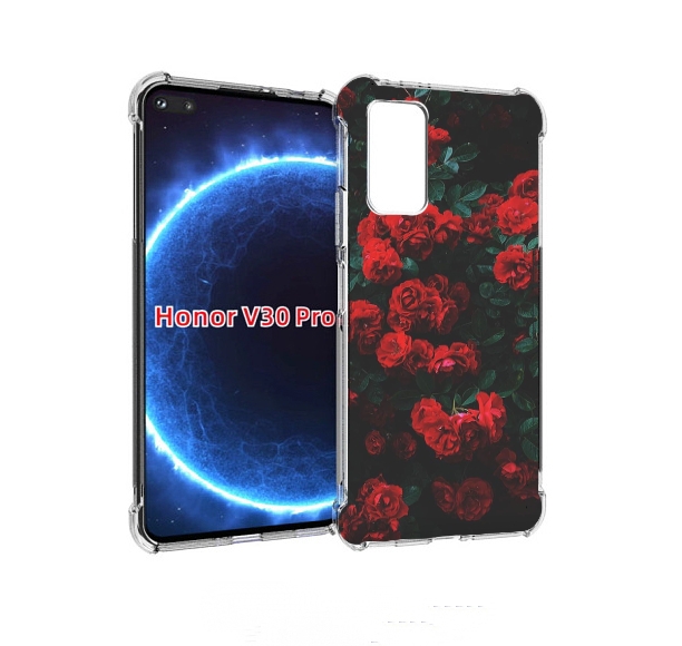 

Чехол бампер MyPads розы-в-листьях для Honor V30 Pro, Прозрачный, Tocco