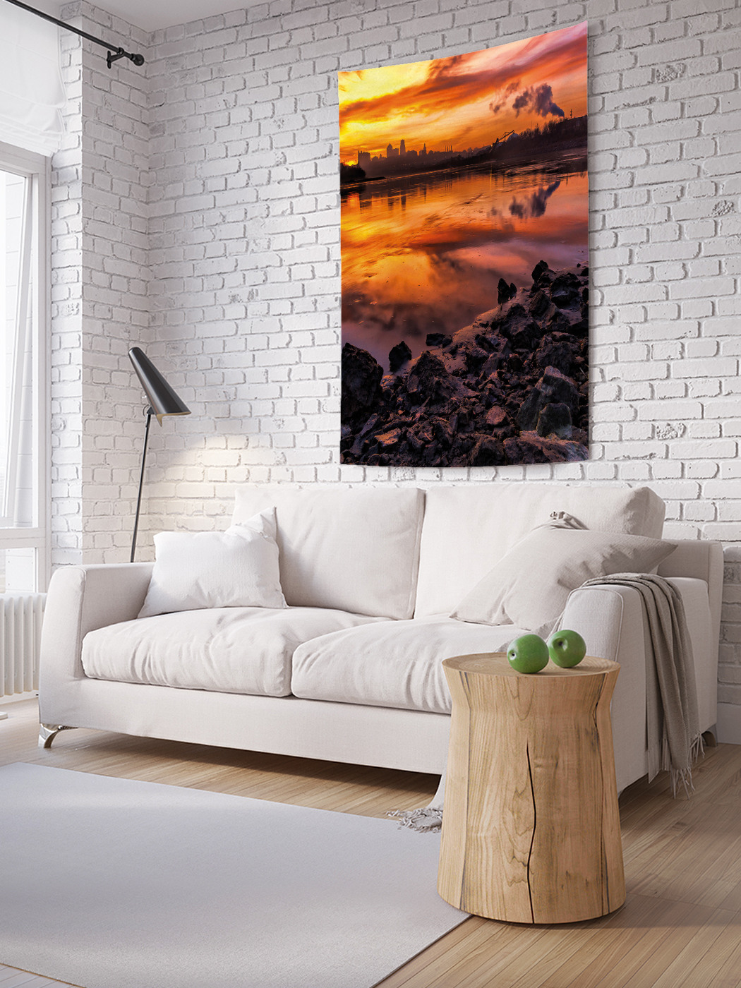 

Вертикальное фотопанно на стену JoyArty Закат и камни 150x200 см, Закат и камни