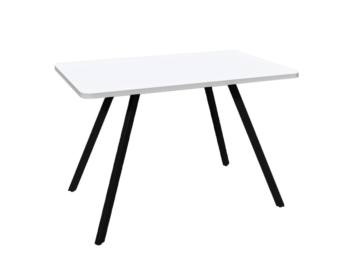 Стол кухонный обеденный квадратный, ESTEnte, Parker, Белый+Чёрный 110х69см